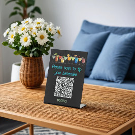 Expositor En L Venmo QR Code Tip Sign |