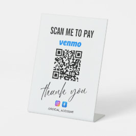 EXPOSITOR EN L VENMO QR CÓDIGO ESCÁNEO PARA PAGAR GRACIAS