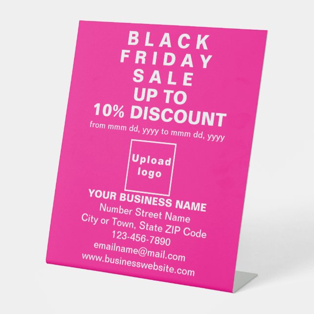 Expositor En L Venta de Business Black Friday en Rótulo Pedestal  (Anverso)