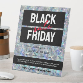 Expositor En L Venta de fondo de la Piedra de ópalo holográfica