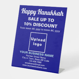 Expositor En L Venta de negocios de Hanukkah en el Rótulo azul