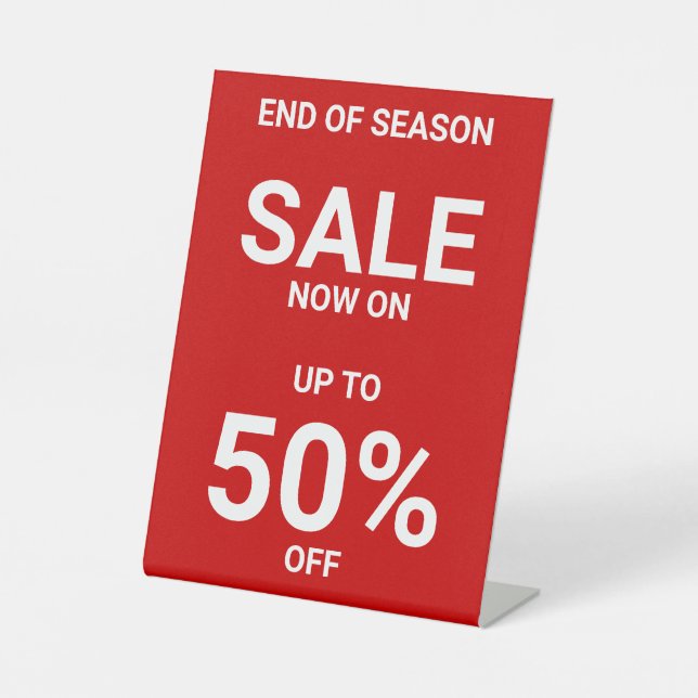 Expositor En L Venta promocional simple de negocios blancos rojos (Anverso)