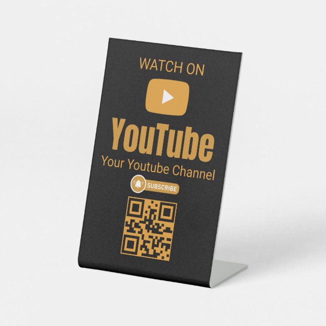Expositor En L Ver en YouTube Código QR Sign (Anverso)
