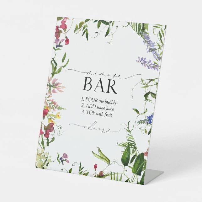 Expositor En L Verano Flor silvestre ducha de novia Mimosa Bar (Anverso)