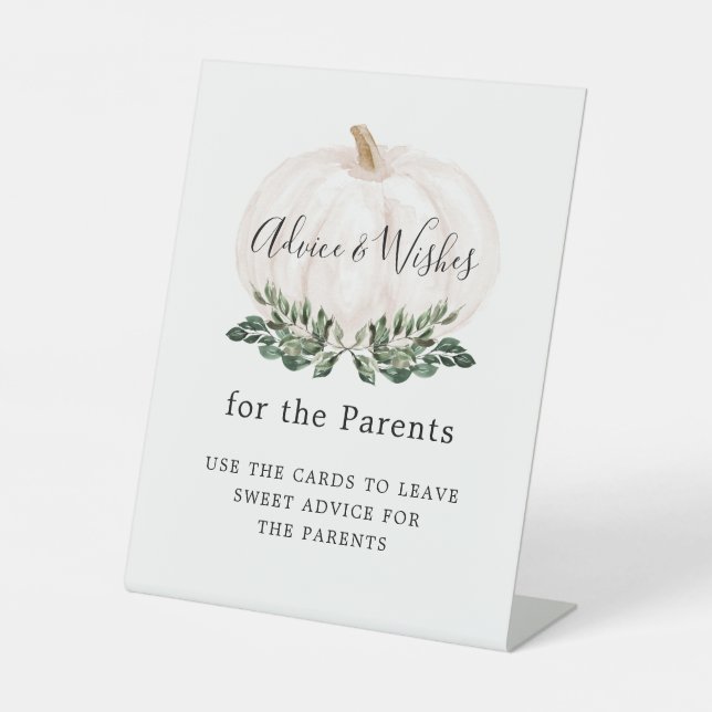 Expositor En L Verdor Consejos de calabaza blanca y Rótulo de des (Anverso)