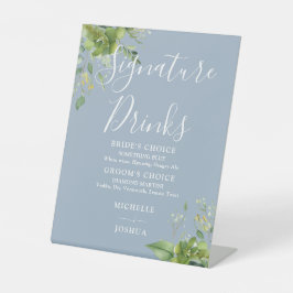 Expositor En L Verdor Floral Dusty Blue Signature Bebidas