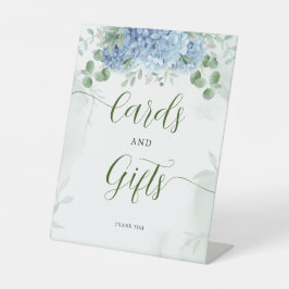 Expositor En L Verdor Tarjetas de hidrangea azul y Baby Shower de