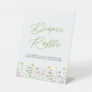 Expositor En L Verdor Yellow Pink Wildflower Diaper Raffle