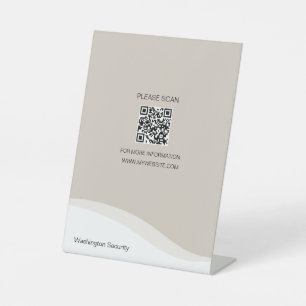 Expositor En L Versátil QR código Escritorio Rótulo superior que