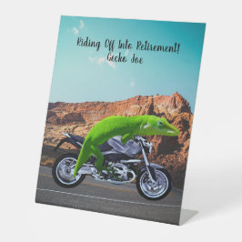 Expositor En L Viajando en motocicleta Gecko, Personalizado de Ju