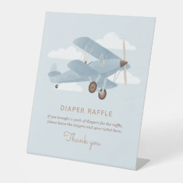 Expositor En L Viaje Vintage Boy Baby Shower Diaper Raffle