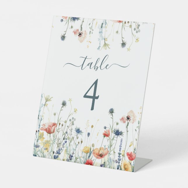 Expositor En L Vibrante Boda de flores silvestres (Anverso)