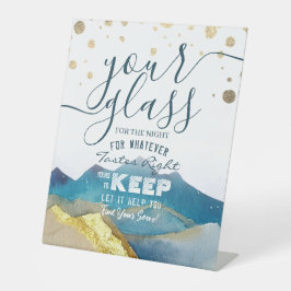 Expositor En L Vidrio De Asiento Para bodas Para La Noche Encuent