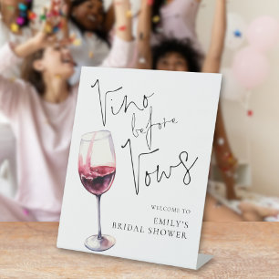 Expositor En L Vino Antes de Votos Bienvenidos a Bridal Shower