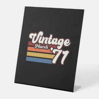 Expositor En L Vintage 1971 50th Birthday March