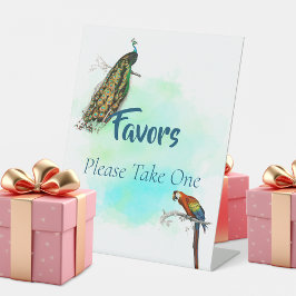 Expositor En L Vintage Birds Bridal Shower Favor