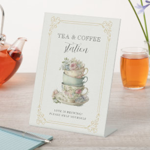 Expositor En L Vintage Elegant Tea Fiesta Bridal Shower Bar Rótul