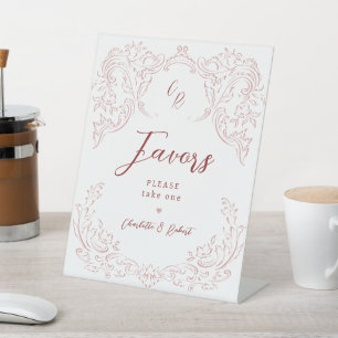 Expositor En L Vintage Flourish Wedding Favorito Por Favor, Tome 