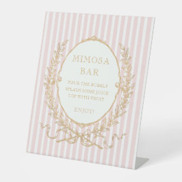 Expositor En L Vintage Paris Glam | Pink Stripe Bridal Shower