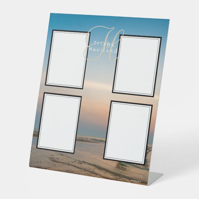 Expositor En L Visualización de fotos - Rótulo Pedestal de la esc (Anverso)