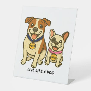 Expositor En L Vivir como un perro Mozzie y Marlow