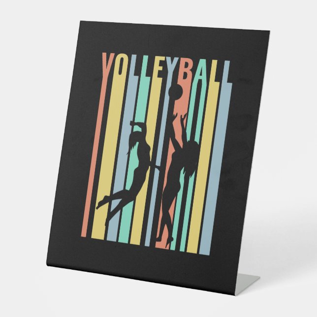 Expositor En L Voleibol Beachvoleibol Retro (Anverso)
