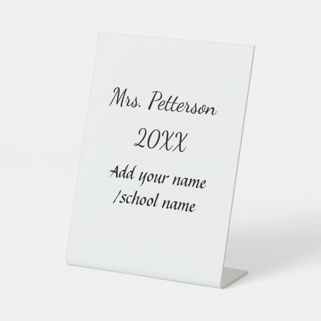 Expositor En L Volver a la escuela agregar el nombre del profesor (Anverso)