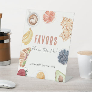 Expositor En L Waffles Coffee Fruits Baby Brunch Favor
