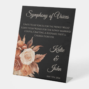 Expositor En L Watercolor Autumance Elegance-Guestbook Rótulo-