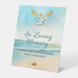 Expositor En L Watercolor Beach Oars Boda En La Memoria Amada