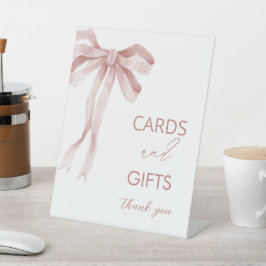 Expositor En L Watercolor Elegante Bow Cinta tarjeta de ducha par