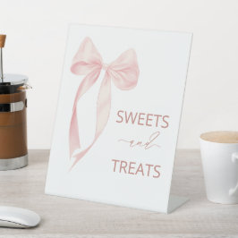 Expositor En L Watercolor Elegante Cinta Bow ducha de bebé dulces