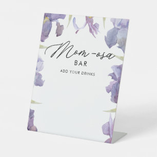 Expositor En L Watercolor Floral Baby Shower Mom-osa Bar