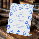 Expositor En L Watercolor Guay Estrella Azul de David Bar Bat Mit<br><div class="desc">¡Signo perfecto para una mitzvah de murciélago, bar mitzvah u otra celebración judía! ¡La mano hizo arte acuarela por ti en el frente! ¡TODO PERSONALIZABLE! Haga clic en "Personalizar" para editar el texto. Haga clic en "editar usando la herramienta de diseño" para ajustar las fuentes, colores y colocaciones. En mi...</div>