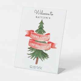 Expositor En L Watercolor Pine Tree Merry Little Birday