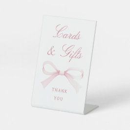 Expositor En L Watercolor Pink Bow Cards & Gifts