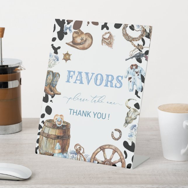 Expositor En L Watercolour Elegant Little Cowboy Rodeo Country ba (In Situ)