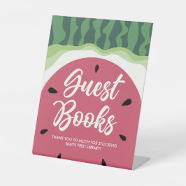 Expositor En L Watermelon Guest Books Baby Shower verano