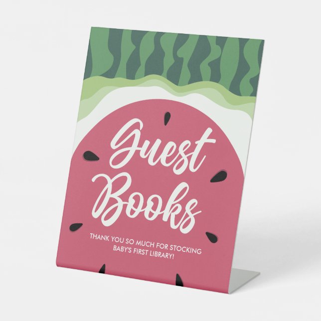 Expositor En L Watermelon Guest Books Baby Shower verano (Anverso)