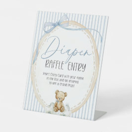 Expositor En L We Can Bearly Wait Bear Diaper Raffle Baby Shower