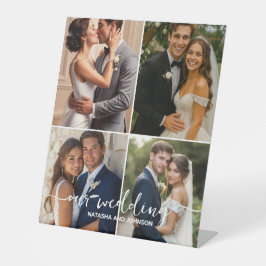 Expositor En L Wedding Custom Pedestal Sign – Personalized Displa