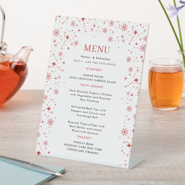 Expositor En L Wedding Menu (In Situ)