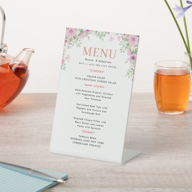 Expositor En L Wedding Menu (In Situ)