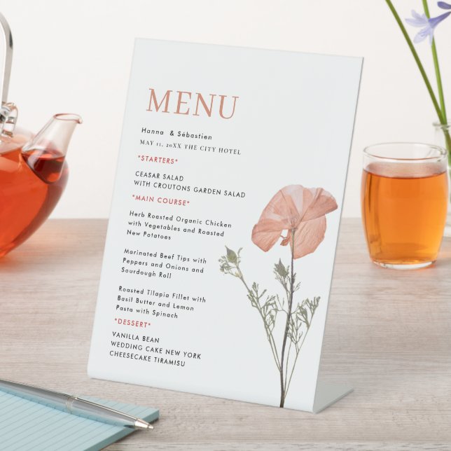 Expositor En L Wedding Menu (In Situ)