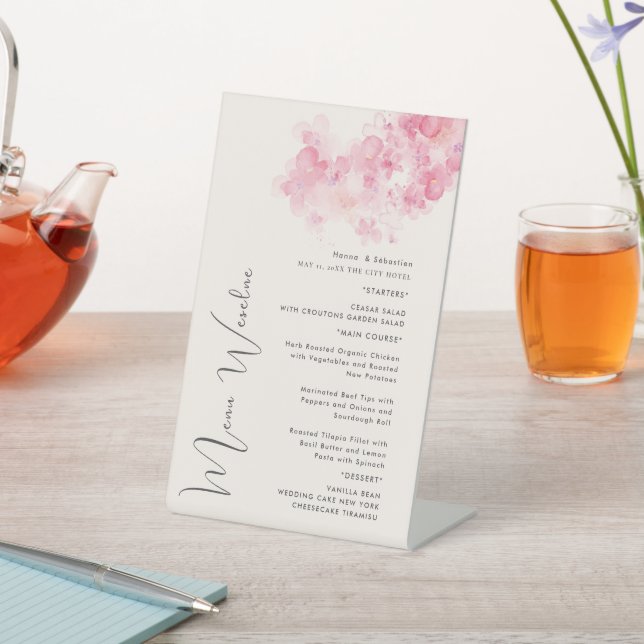 Expositor En L Wedding Menu (In Situ)