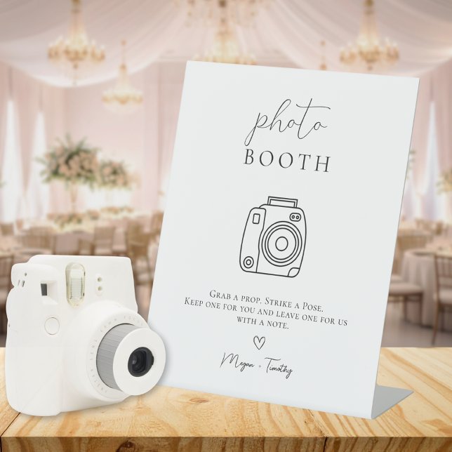 Expositor En L Wedding Photo Booth Tabletop sign (Subido por el creador)
