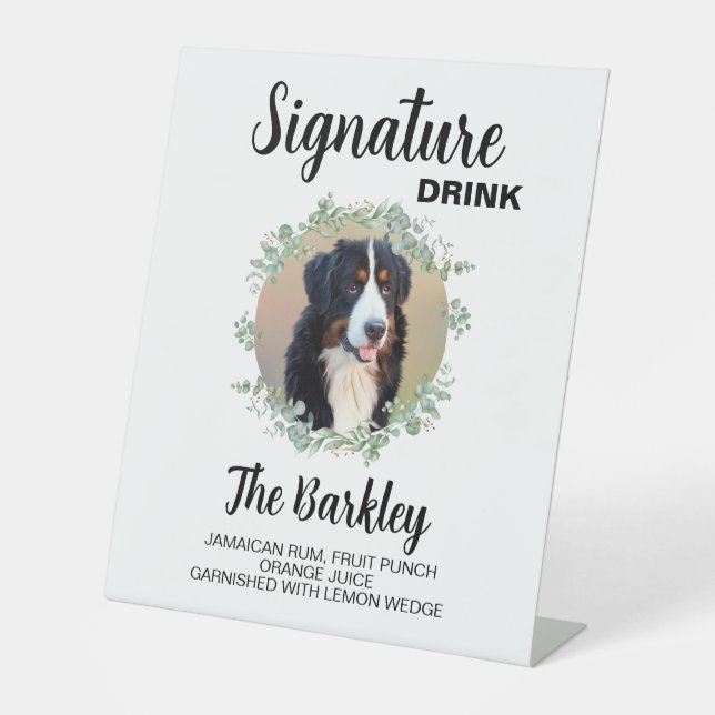 Expositor En L Wedding Signature Drink Dog Photo (Anverso)