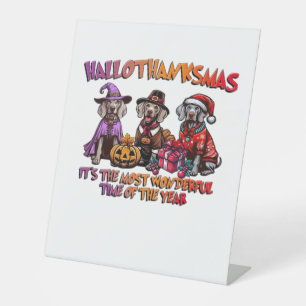 Expositor En L Weimaraner Halloween Navidades del Día de Acción d