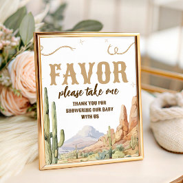 Expositor En L Western Baby Shower Favors Sign