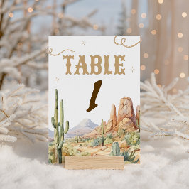 Expositor En L Western Table Number Sign